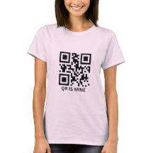 QR code custom  personalised tee shirt