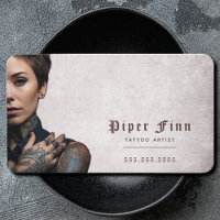 QR Code Custom Purple Demask Vintage Tattoo Artist