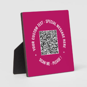 QR Code Custom Text and Colours Your Plaque Gift