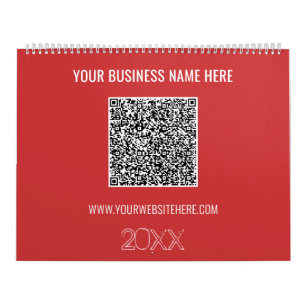QR Code Custom Text Business Calendar Your Colours