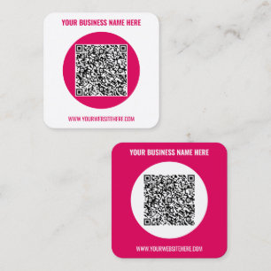 QR Code Custom Text Business Card Choose Colours