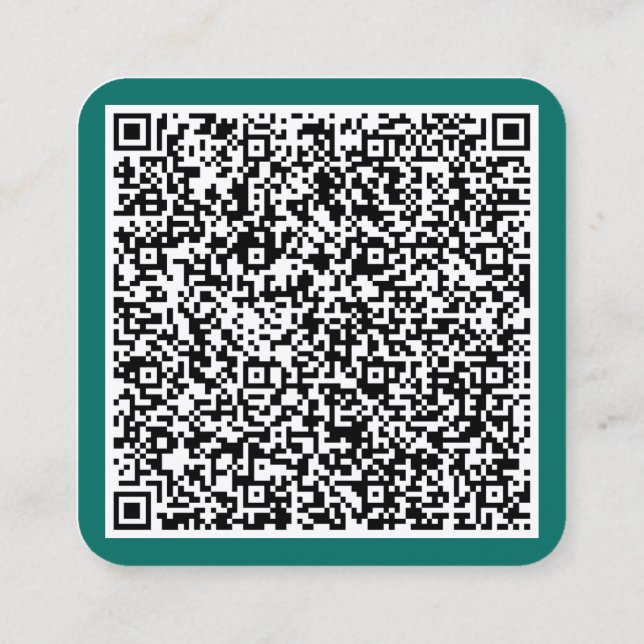 QR Code Custom Text Business Card - Choose Colours (Back)