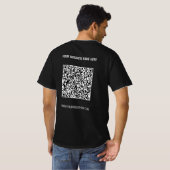 QR Code Custom Text Business Promotional T-Shirt (Back Full)