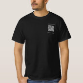 QR Code Custom Text Business Promotional T-Shirt (Front)
