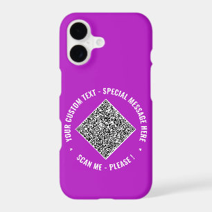 QR Code Custom Text iPhone Case Example