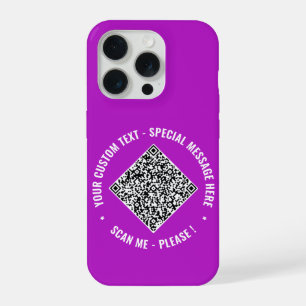 QR Code Custom Text iPhone Case Your Colours