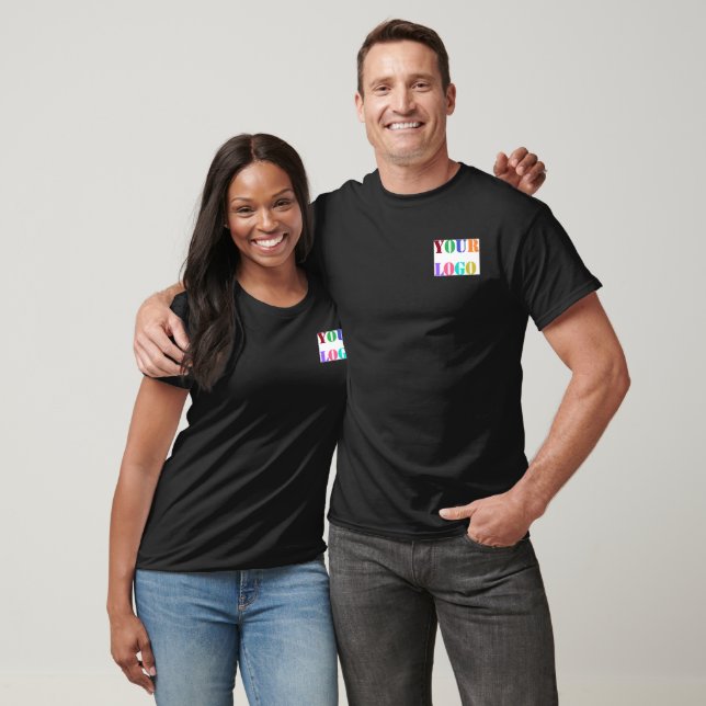 QR Code Custom Text Logo Company T-Shirt Template (Unisex)
