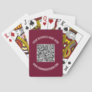 QR Code Custom Text Playing Cards - Your Colours