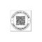 QR Code Custom Text Round Rubber Stamp Template