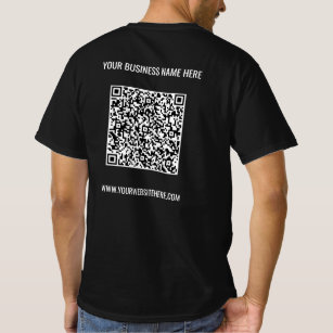 QR Code Custom Text T-Shirt Promotional Company