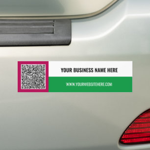 QR Code Custom Text Your Business Bumper Sticker