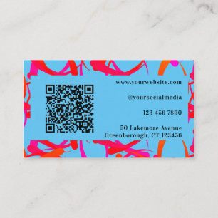 QR Code Custom Unique Colourful Abstract Business Card