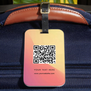 QR Code Custom Website Address Scan Barcode Luggage Tag