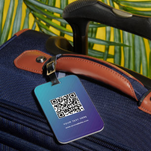 QR Code Custom Website Address Scan Barcode Luggage Tag