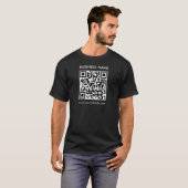 QR Code Customisable Barcode Template Mens Modern T-Shirt (Front Full)