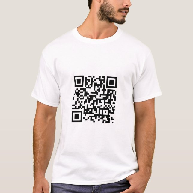 QR Code Customisable Barcode Template Modern T-Shirt (Front)
