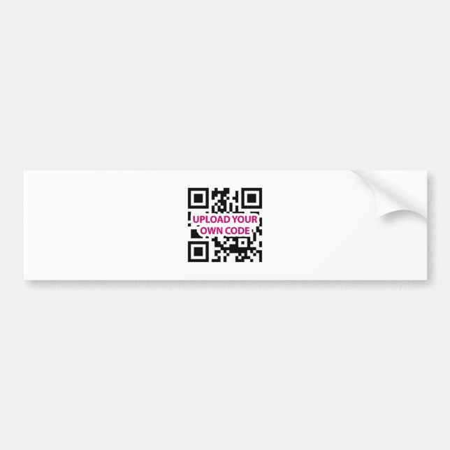 QR Code Customisable Bumper Sticker (Front)