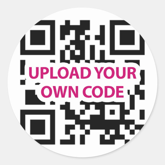QR Code Customisable Classic Round Sticker (Front)