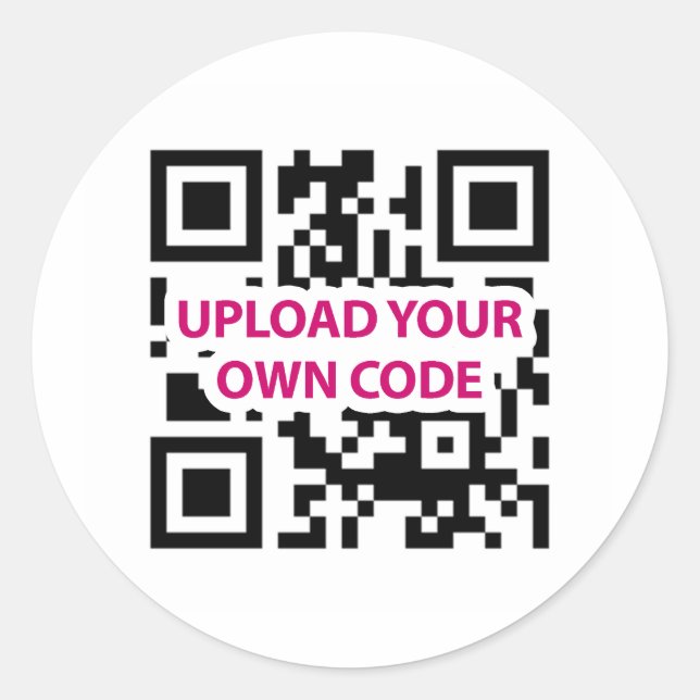 QR Code Customisable Classic Round Sticker (Front)