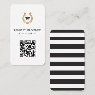 QR code Derby Baby Shower Registry or Info Enclosure Card