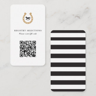 QR code Derby Baby Shower Registry or Info Enclosure Card
