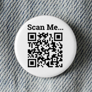 QR Code Design 3 Cm Round Badge