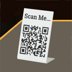 QR Code Design Pedestal Sign