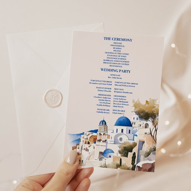 QR code Destination Greece Santorini Wedding Enclosure Card (Creator Uploaded)