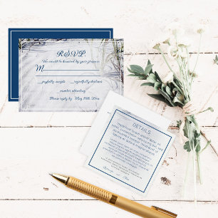 QR code Details Sandy Beach Wedding Enclosure Card