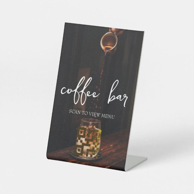 QR Code Digital Menu  Pedestal Sign (Front)