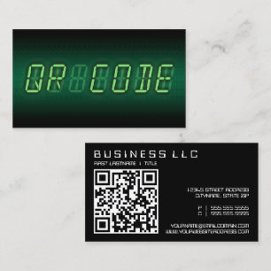 QR CODE (digital readout) Business Card