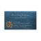 QR code elegant luxury blue leather gold monogram 