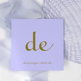 QR Code Elegant Modern Unique Purple Cosmetics Square Business Card