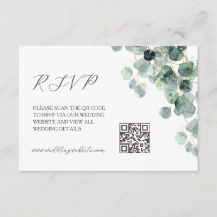 QR Code Eucalyptus Leave Enclosure Card