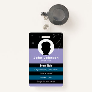 QR code event badge • Colored digital employee ID ID Badge