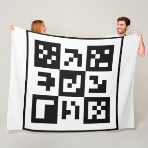 qr code fleece blanket