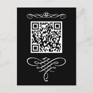 QR code flourish Postcard