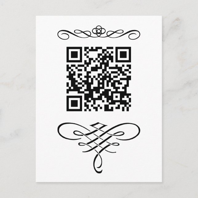 QR code flourish Postcard (Front)