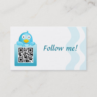 QR Code Follow Me Business Card Template