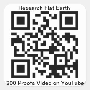 QR Code for 200 Proofs Earth is Flat by Eric Dubai Square Sticker