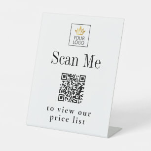 QR Code for Business Price List Pedestal Sign