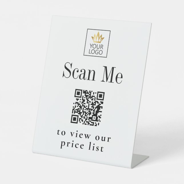 QR Code for Business Price List Pedestal Sign (Front)