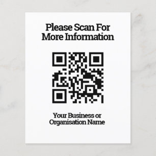 QR Code for Customer Information on a Paper Sheet