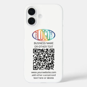 QR Code Generator & Business Logo Minimalist Tough iPhone 16 Case