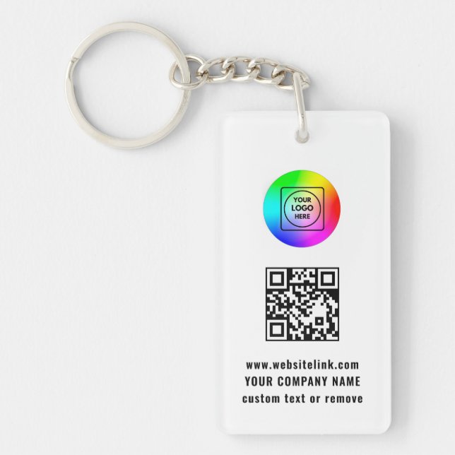 QR Code Generator Business Promo Keychains (Front)