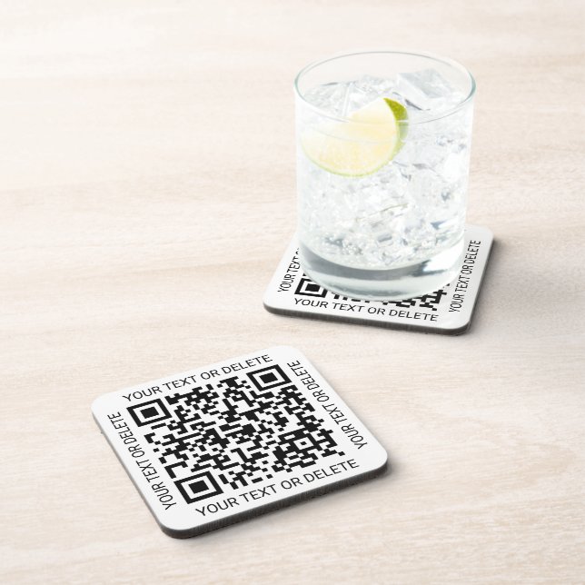 QR Code Generator Modern Business Promotional Coaster (Right Side)