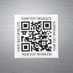 QR Code Generator Modern Business Promotional Swag Magnet<br><div class="desc">Share any website with a custom scannable QR code square magnet. To create your own QR code using the generator, simply type the website URL into the template. All wording is simple to personalise or delete, and the colours and font style also are easy to change using the Zazzle design...</div>