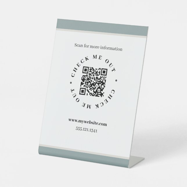 QR code Generator Pedestal Sign (Front)