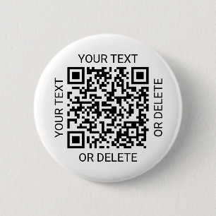 QR Code Generator Promotional Website Simple White 6 Cm Round Badge