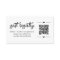 QR Code Gift Registry Card Insert